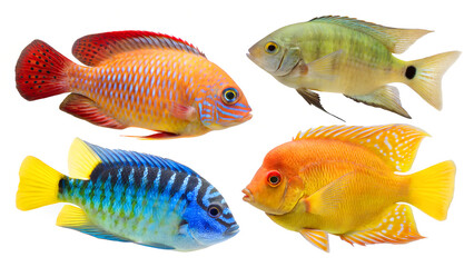 set of tropical fish