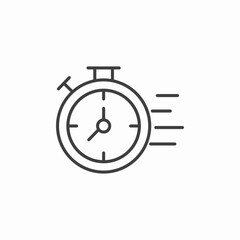 quick time tracking icon sign vector