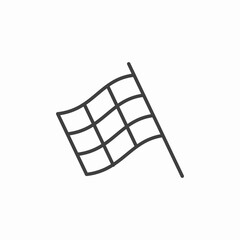 racing checkered flag icon sign vector