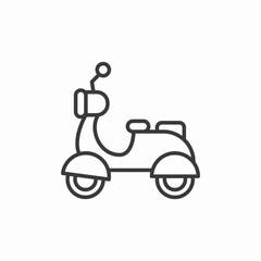 retro scooter bike icon sign vector