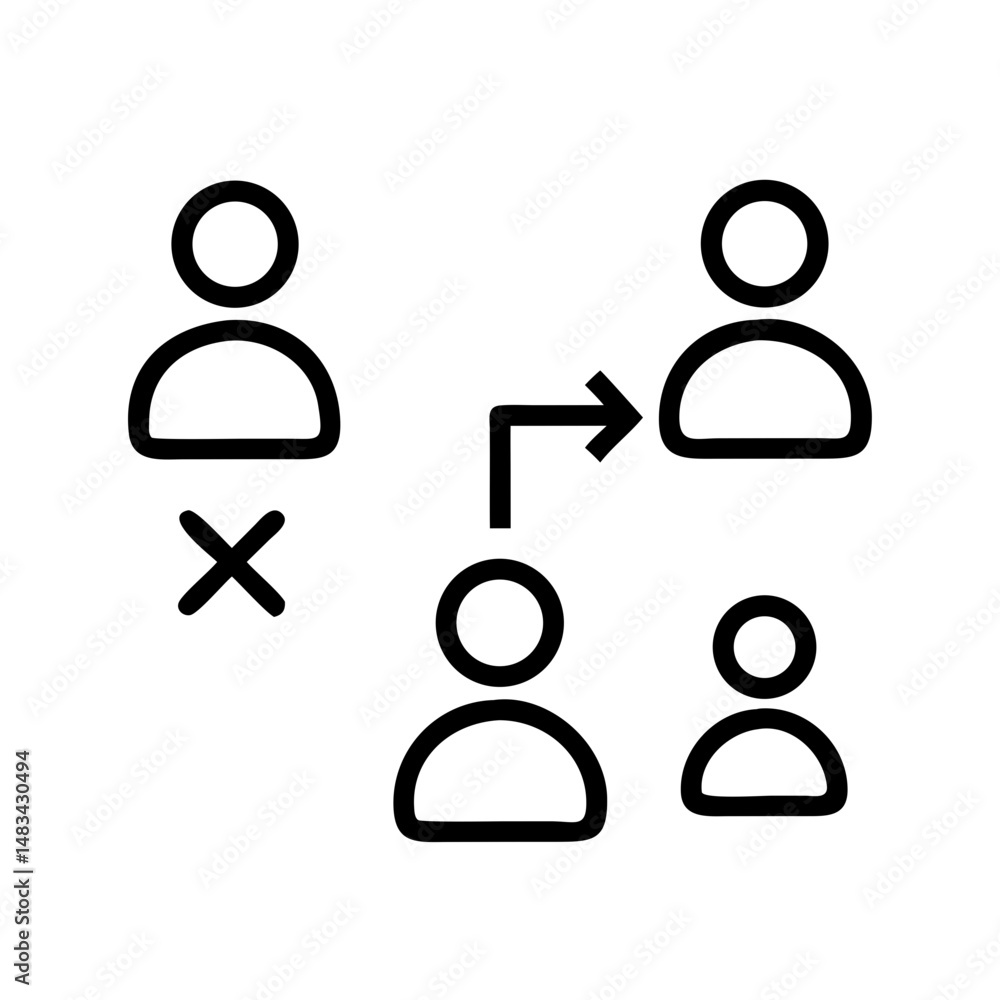 Poster User Connection with Decision Icons Representing Interactive Choice, Social Input, and Network-Based Decision Making