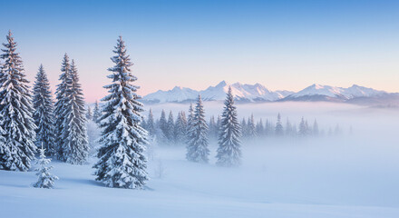 Obraz premium Cold Morning in the Woods