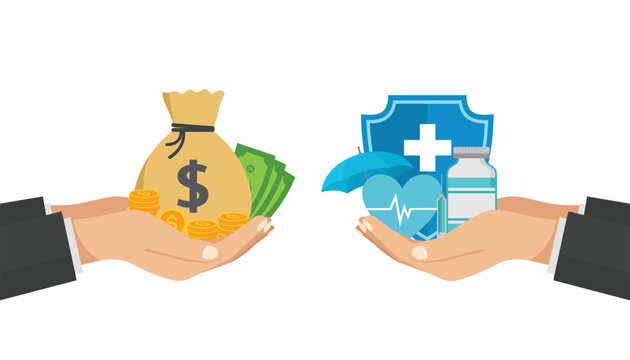 healthcare investment vector concept flat design