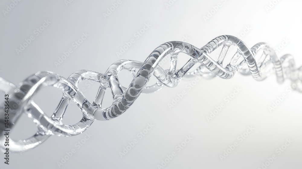 Poster abstract representation of a dna double helix.