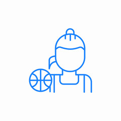 woman basketball icon sign vector