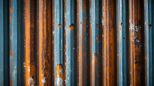 Oxidized galvanized iron panel
