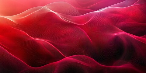 Obraz premium Redtoned abstract digital flowing landscape