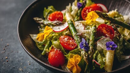 Fresh and Colorful Vegetable Salad Bowl for Healthy Eating