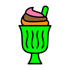 Green Ice Cream Icon