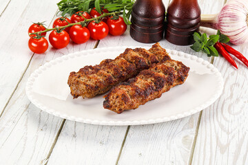 Chicken kebab minced meat and spices