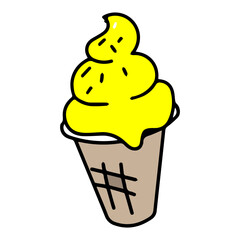 yellow ice cream icon