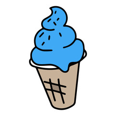 blue ice cream icon