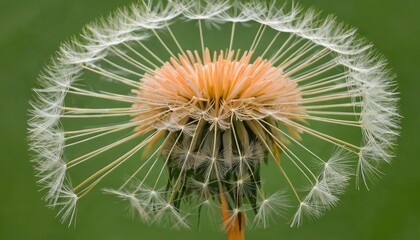 Fototapeta premium Dandelion Wishes: A Macro Photography of a Seed Head