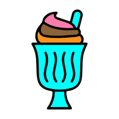 blue ice cream icon