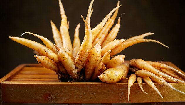 close-up of fresh fingerroot rhizomes, highlighting their texture and natural appearance