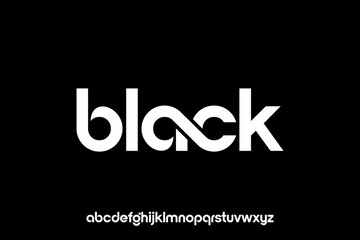 word of black . modern minimalist clean alphabet font. lowercase bold typography vector illustration design	
