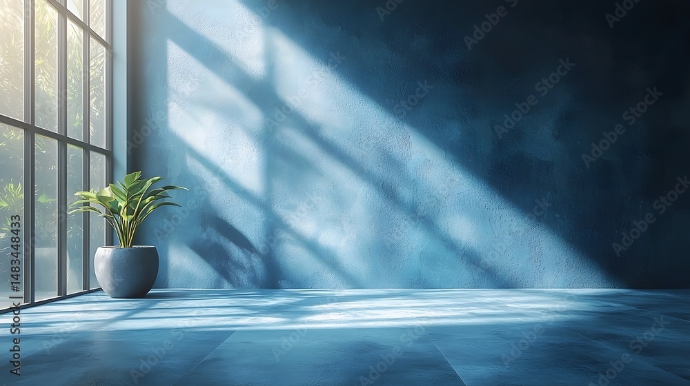 Poster a clean and calming presentation space with a gradient backdrop