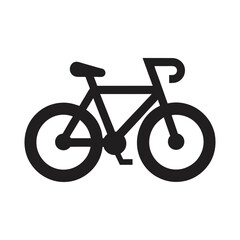 bicycle isolated on white silhouette vector