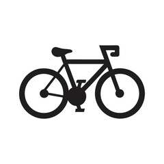 bicycle isolated on white silhouette vector