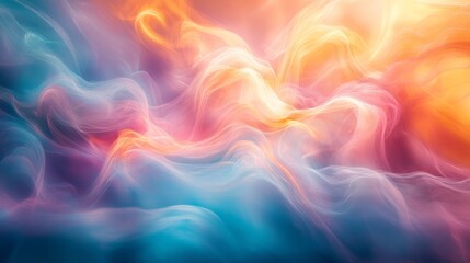 Obraz premium Abstract colorful swirling smoke design.