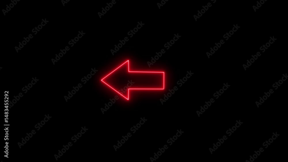 Poster abstract directional arrow animation. rights moving arrows to the side arrow icon animation on black