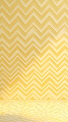 Butter yellow wallpaper with a minimalist zigzag pattern, modern and calming