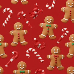 Naklejka premium Gingerbread Holiday Cheer