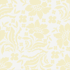 Elegant trendy vector ditsy floral seamless pattern design of beautiful abstract flowers and leaves. Foliage repeat texture background. Suitable for wallpaper, surface printing and textile