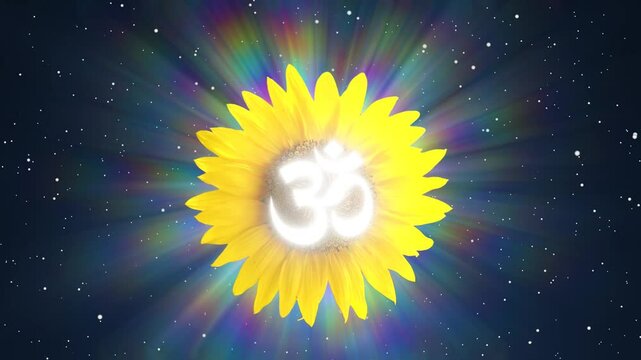 Sunflower with Ohm symbol effect