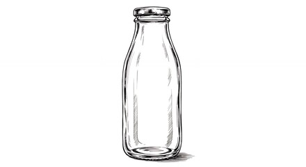 Glass bottle illustration