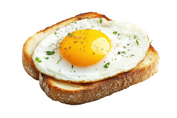 Delicious fried egg on toast breakfast food photography