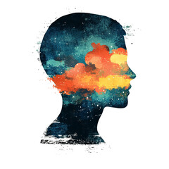 minimalist logo promoting mental health awareness
