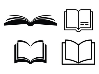 Book icon set vector illustration on white background