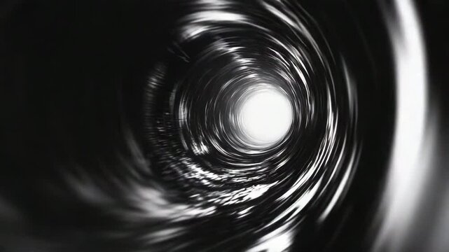 Abstract monochrome swirl, blurred texture, representing depth and motion, with copy space