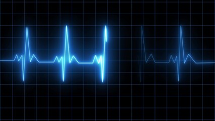 Abstract heartbeat and pulse rate signal icon