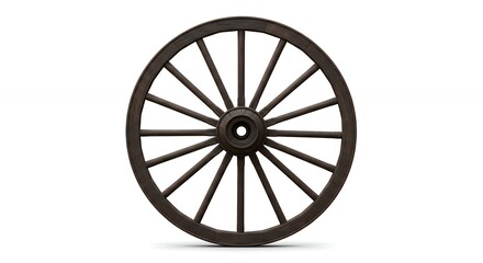 Fototapeta premium Vintage wagon wheel illustration