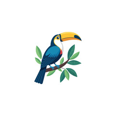 toucan-bird--white-background Toucan. Digital illustration for books and stories about animals. Simple, bright picture.

