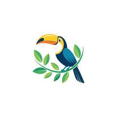 toucan-bird--white-background Toucan. Digital illustration for books and stories about animals. Simple, bright picture.

