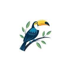 toucan-bird--white-background Toucan. Digital illustration for books and stories about animals. Simple, bright picture.

