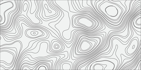 Create a seamless black-and-white abstract topographic pattern featuring organic,wavy contour lines.The design should resemble elevation maps or terrain lines,with varying line thickness to suggest 