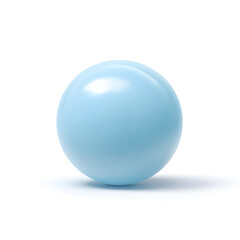 pastel blue chewy sphere Isolated On White Background