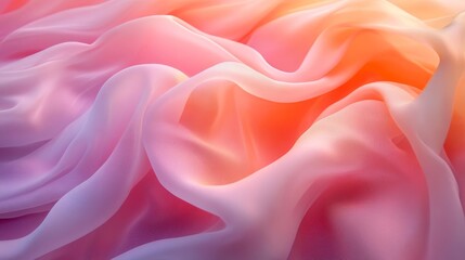Obraz premium Delicate, flowing fabric with a soft ombre color gradient.