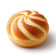 Fototapeta premium Close-Up of Japanese Melon Pan Bread Isolated on White