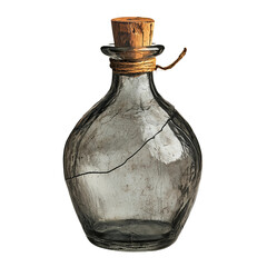 handmade glass vial with rough surface and unique top
