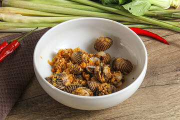Blood Cockle Fried With Garlic