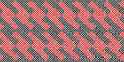 Geometric diagonal balck and red stripe line seamless pattern background