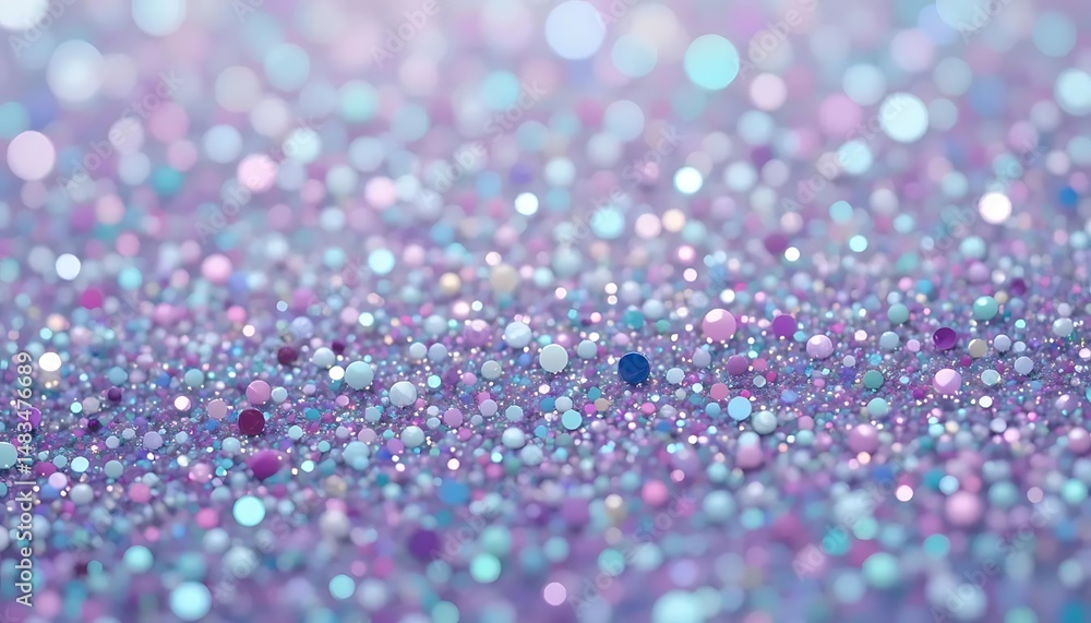 Poster mesmerizing pastel spheres creating a dreamy texture, forming an abstract, sparkling landscape with 