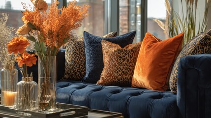 Stylish Blue Couch for Modern Living Spaces