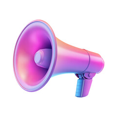 Colorful Loudspeaker with Gradient Design on Transparent Background