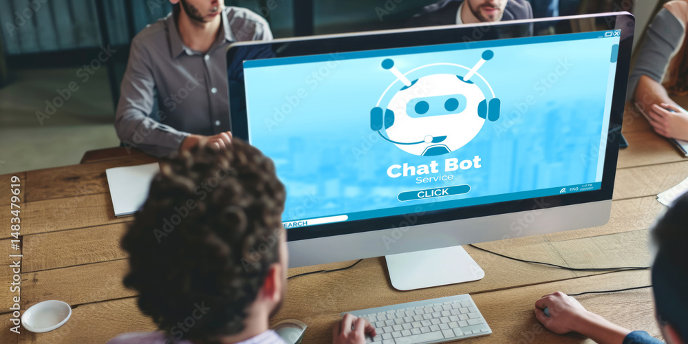 Poster chatbot software application for brisk online business that automatically reply to customer question